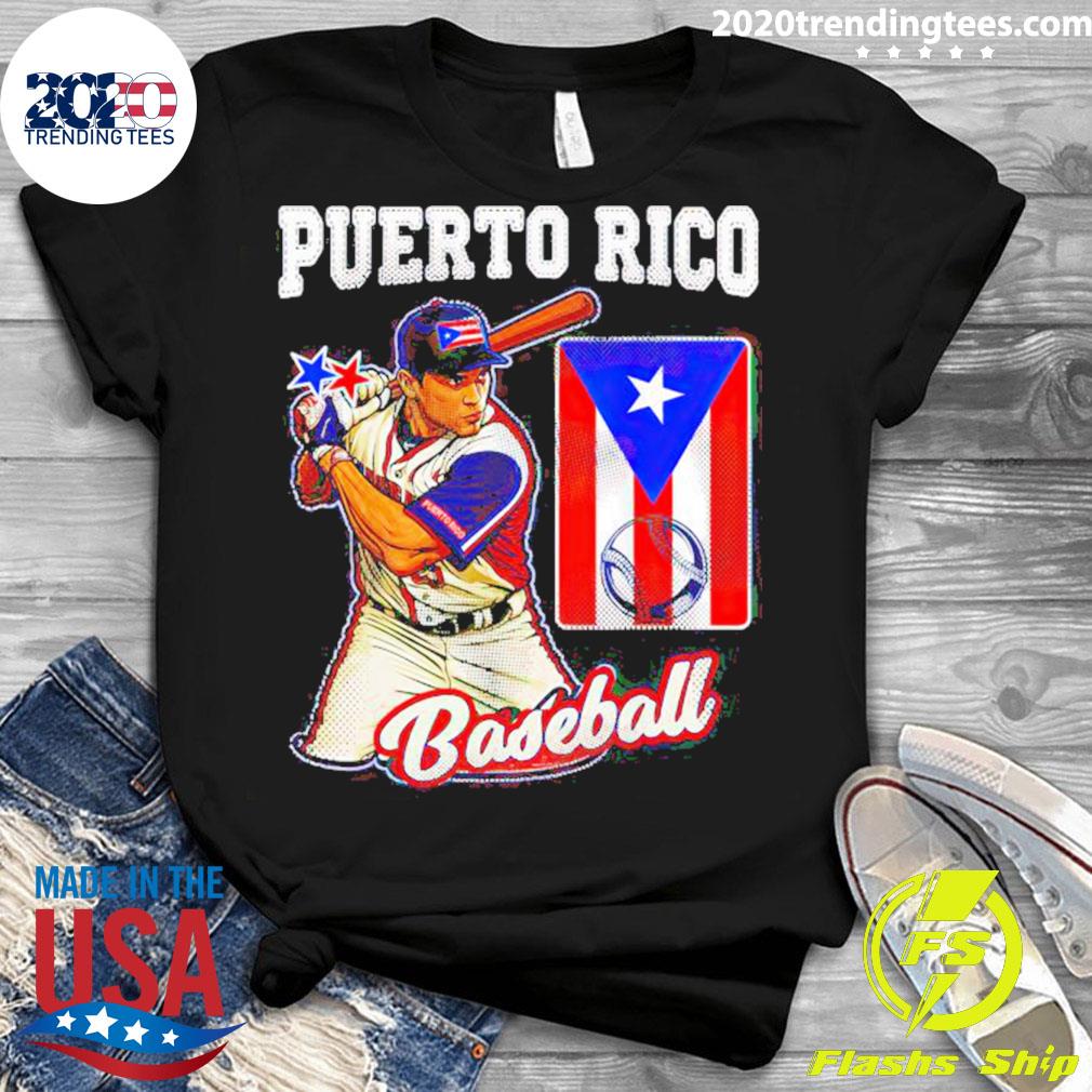 Official puerto Rico Baseball Pr Boricua Player - Adult & Kids T-Shirts, Sweatshirts & Hoodies apparel design preview 3