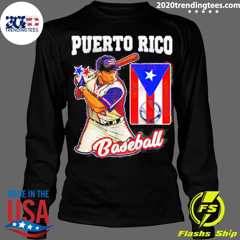 Official puerto Rico Baseball Pr Boricua Player - Adult & Kids T-Shirts, Sweatshirts & Hoodies apparel design preview 4