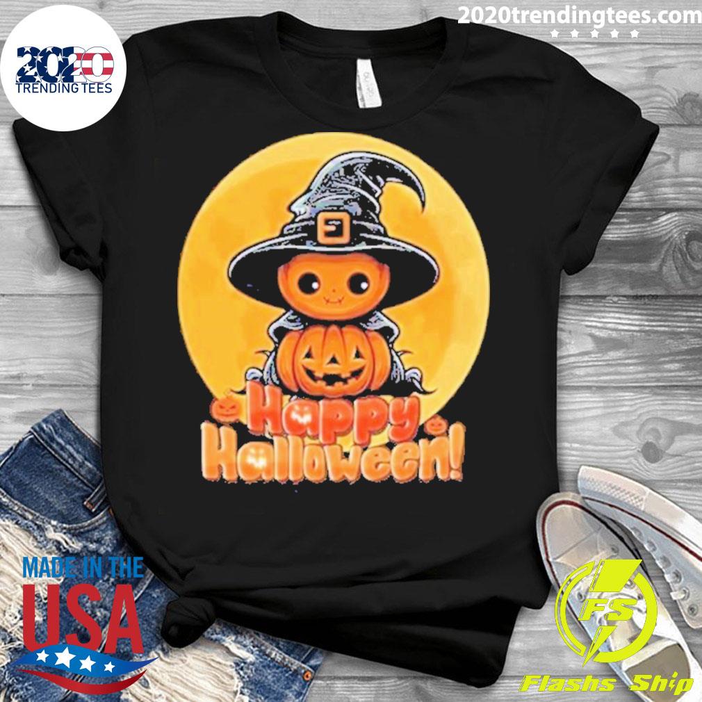 Official pumpkin Witch Happy Halloween - Adult & Kids T-Shirts, Sweatshirts & Hoodies apparel design preview 3