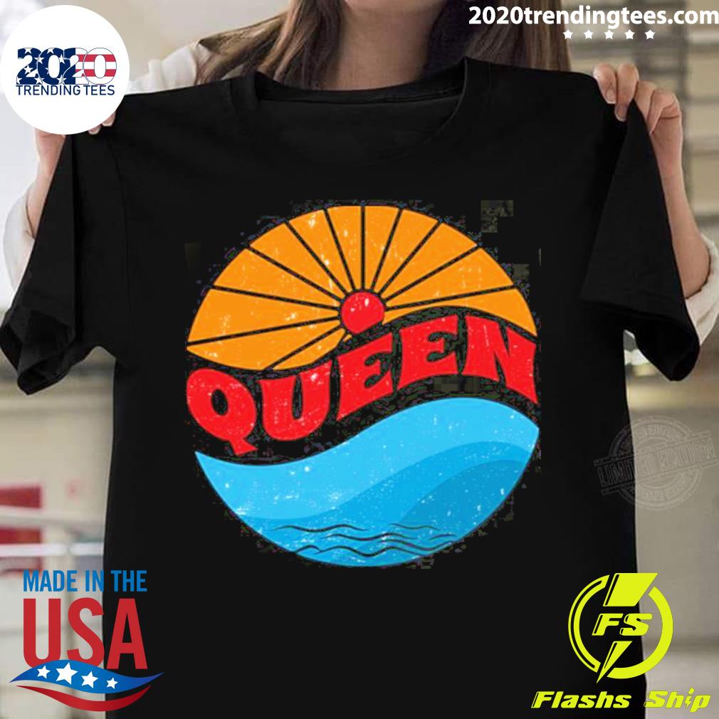 Official queen Vintage Sun 70s 80s 90s - Adult & Kids T-Shirts, Sweatshirts & Hoodies apparel design preview 1