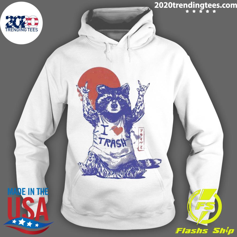 Official raccoon I Love Trash - Adult & Kids T-Shirts, Sweatshirts & Hoodies apparel design preview 2
