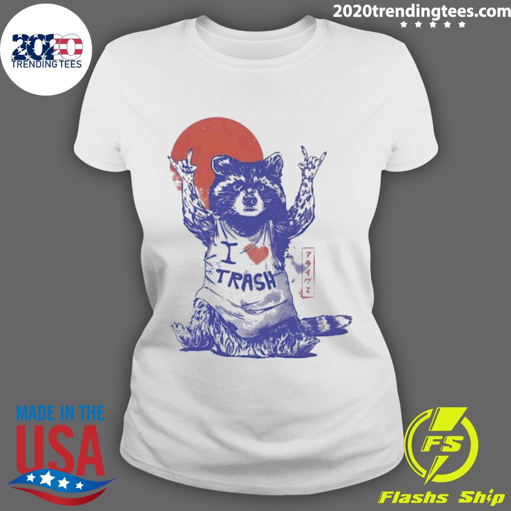 Official raccoon I Love Trash - Adult & Kids T-Shirts, Sweatshirts & Hoodies apparel design preview 3