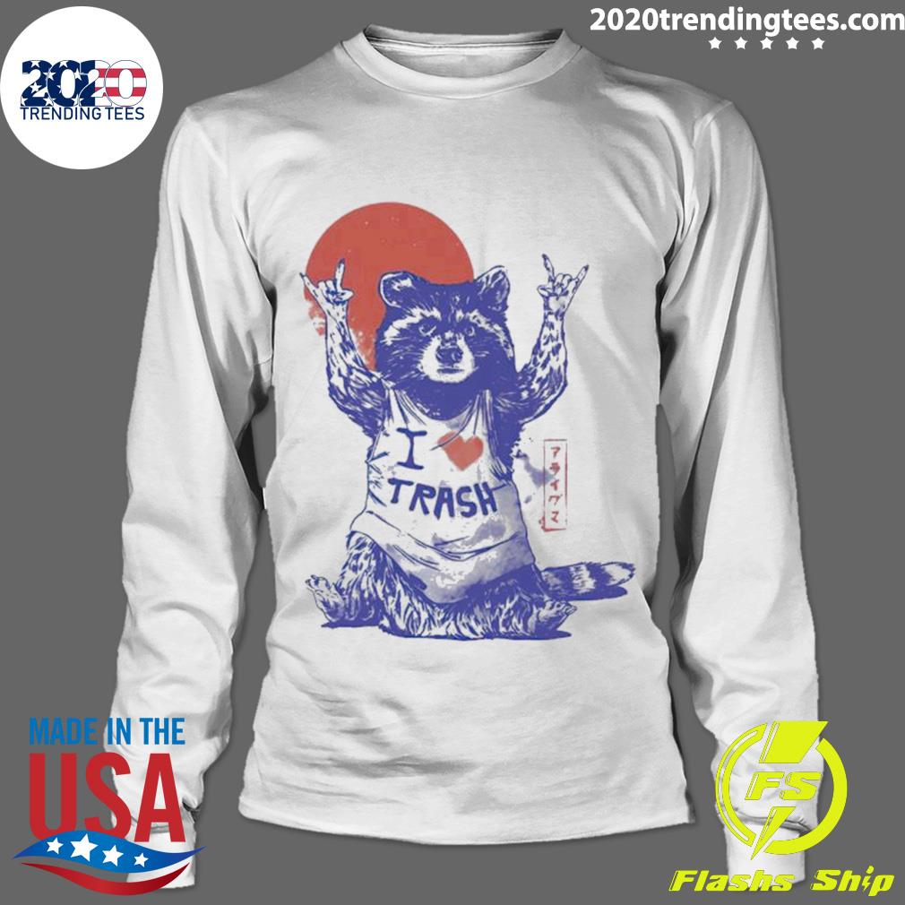 Official raccoon I Love Trash - Adult & Kids T-Shirts, Sweatshirts & Hoodies apparel design preview 4