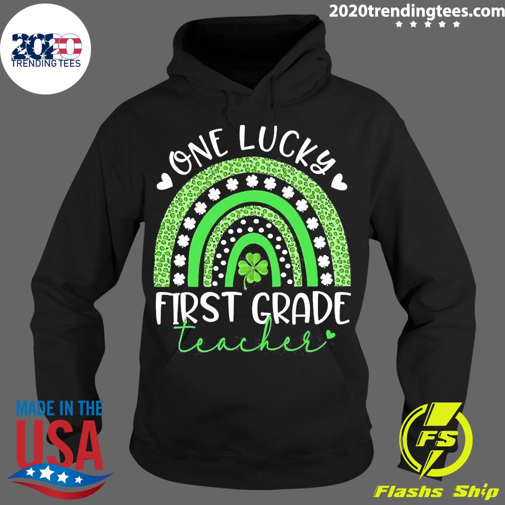 Official Rainbow One Lucky First Grade Teacher St - Adult & Kids T-Shirts, Sweatshirts & Hoodies apparel design preview 2