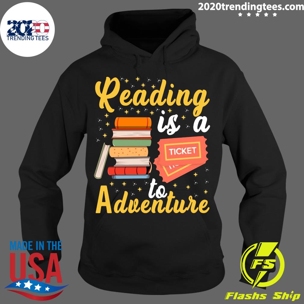 Official Reading Is A Ticket To Adventure Read Books - Adult & Kids T-Shirts, Sweatshirts & Hoodies apparel design preview 2