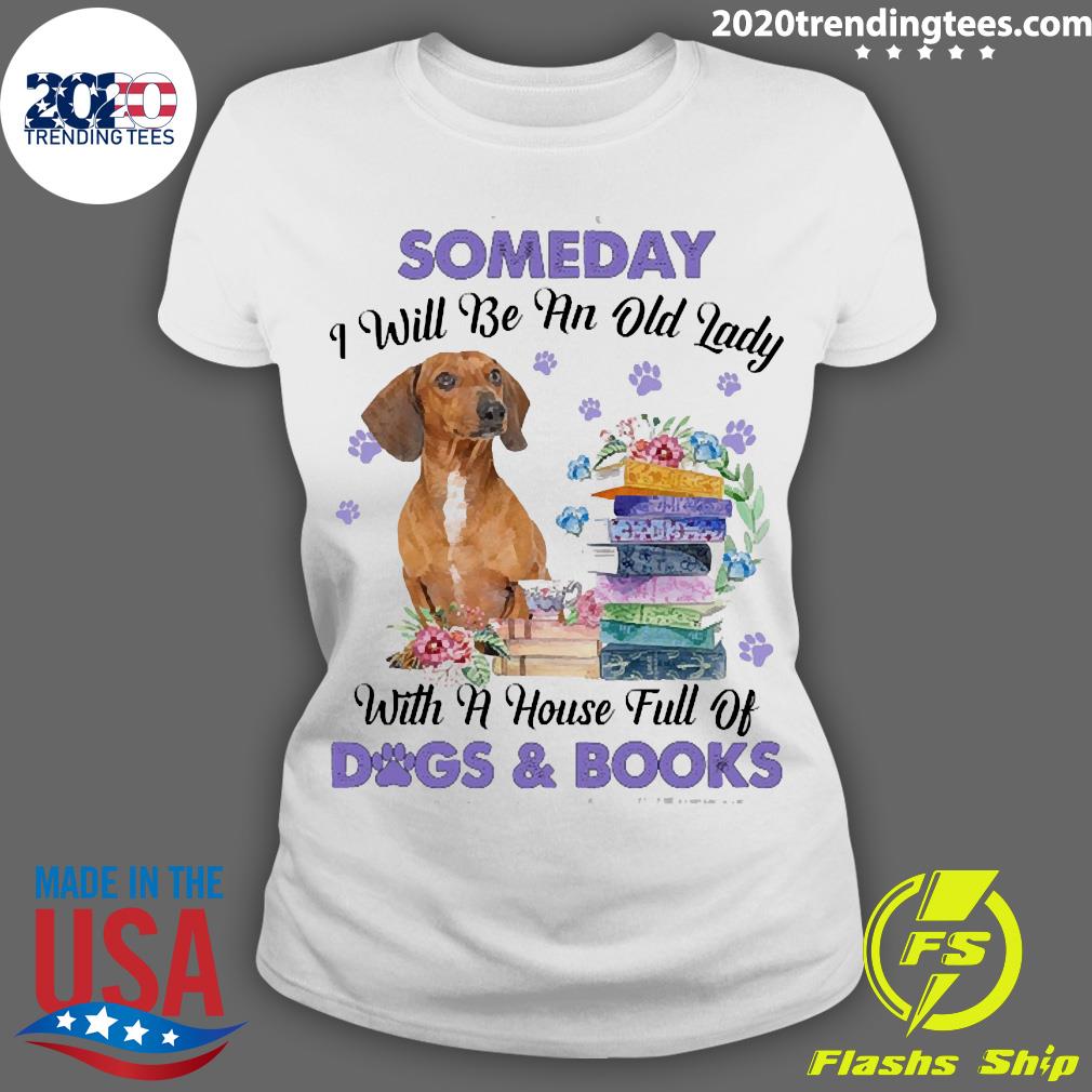 Official red Dachshund Someday I Will Be And Old Lady - Adult & Kids T-Shirts, Sweatshirts & Hoodies apparel design preview 3