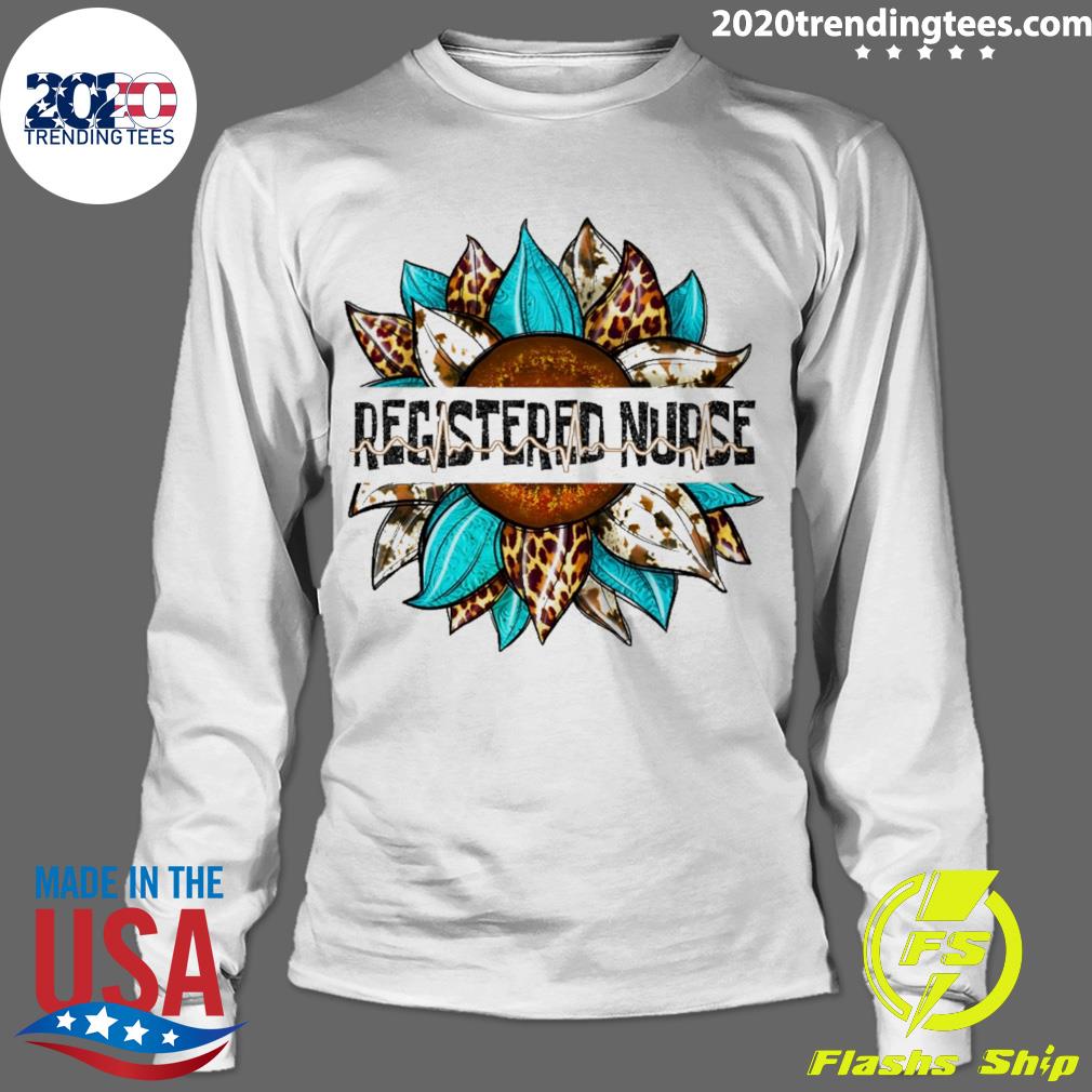 Official registered Nurse Leopard Sunflower - Adult & Kids T-Shirts, Sweatshirts & Hoodies apparel design preview 4