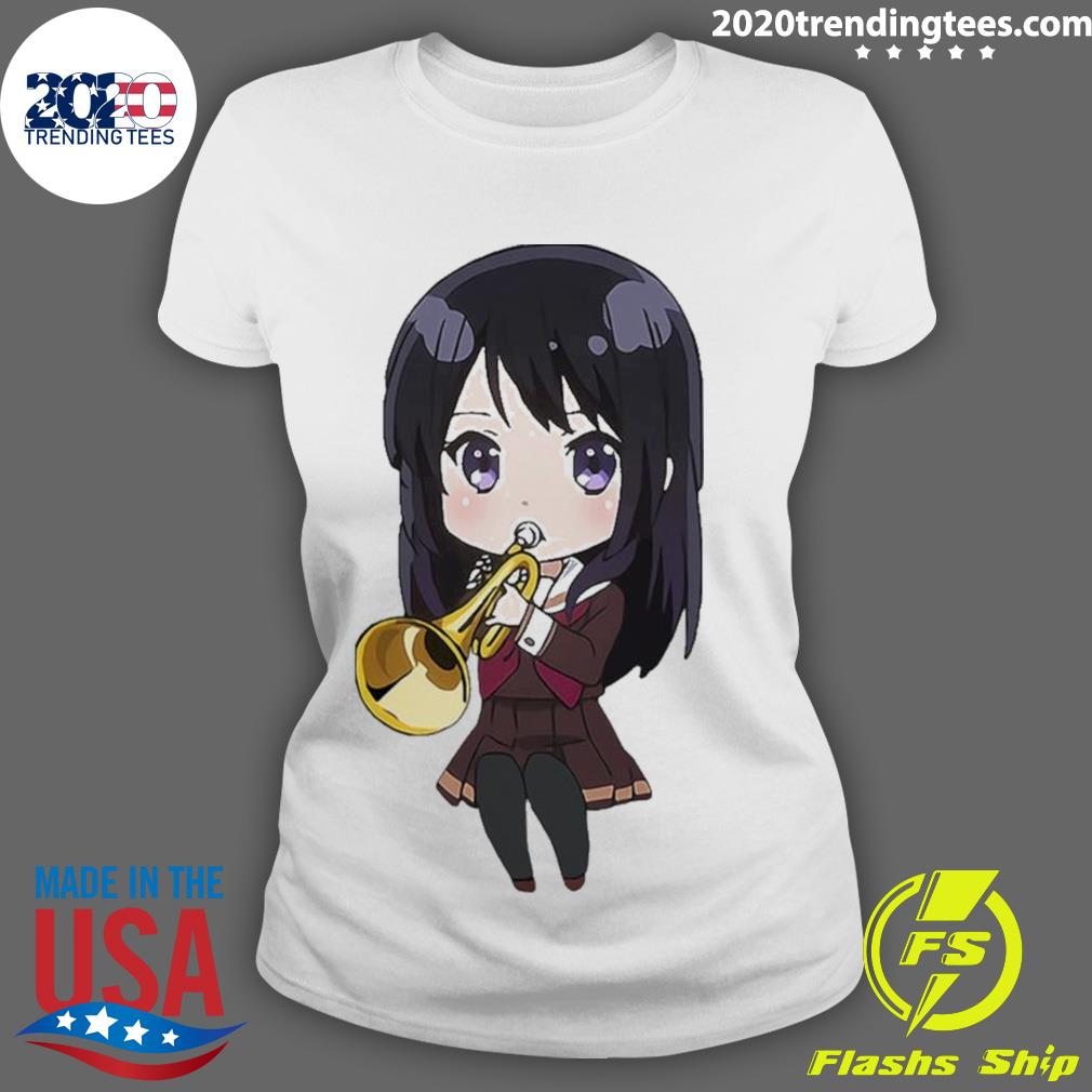 Official reina Chibi Sound Euphonium Art - Adult & Kids T-Shirts, Sweatshirts & Hoodies apparel design preview 3
