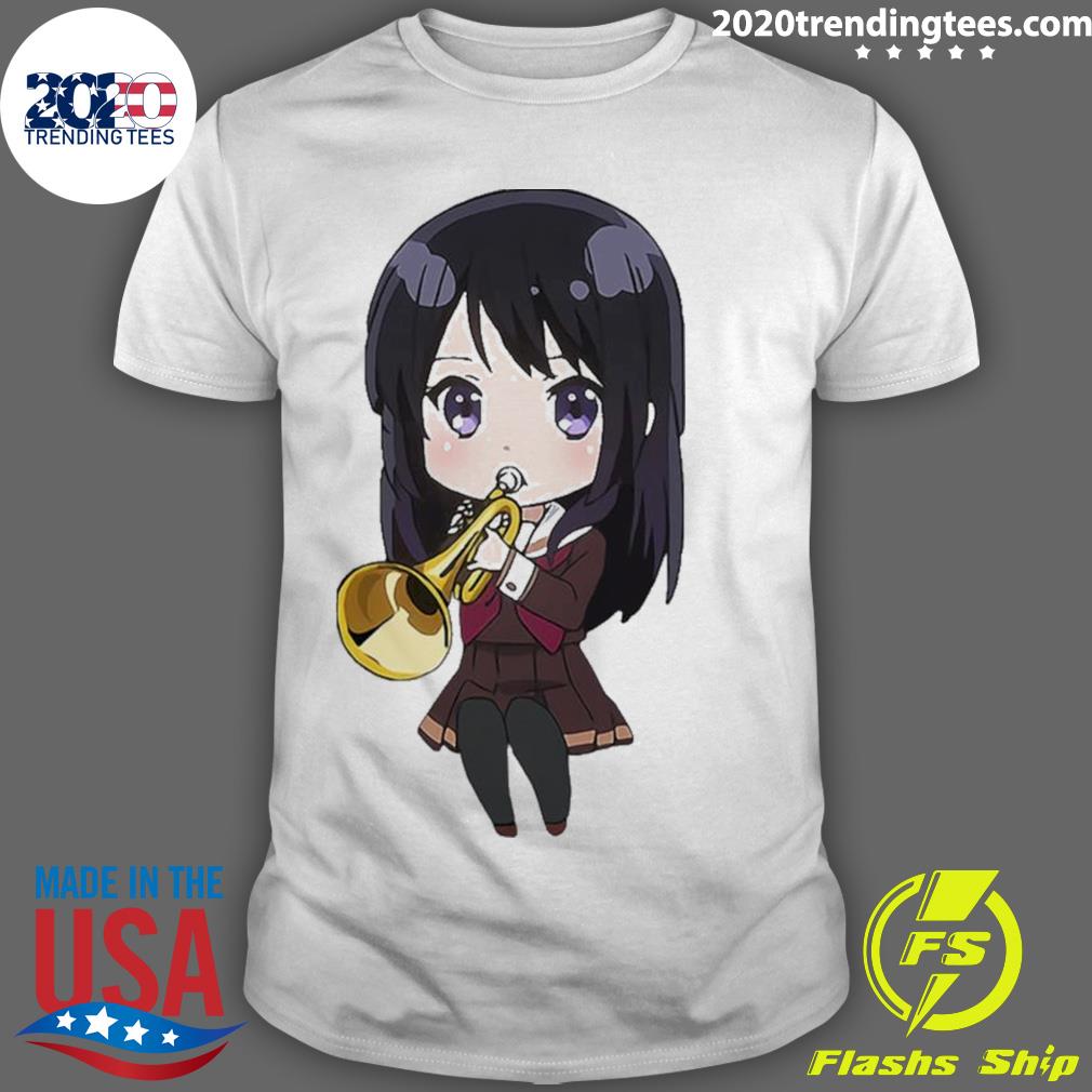 Official reina Chibi Sound Euphonium Art - Adult & Kids T-Shirts, Sweatshirts & Hoodies apparel design preview 1