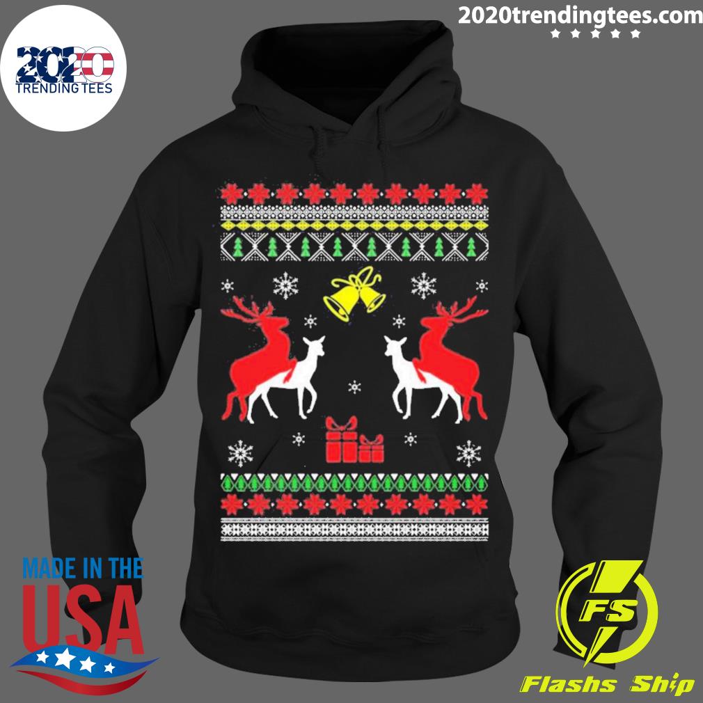 Official reindeer Humping Fuck Funny Ugly Christmas - Adult & Kids T-Shirts, Sweatshirts & Hoodies apparel design preview 2