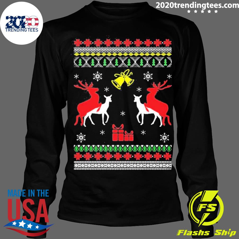 Official reindeer Humping Fuck Funny Ugly Christmas - Adult & Kids T-Shirts, Sweatshirts & Hoodies apparel design preview 4