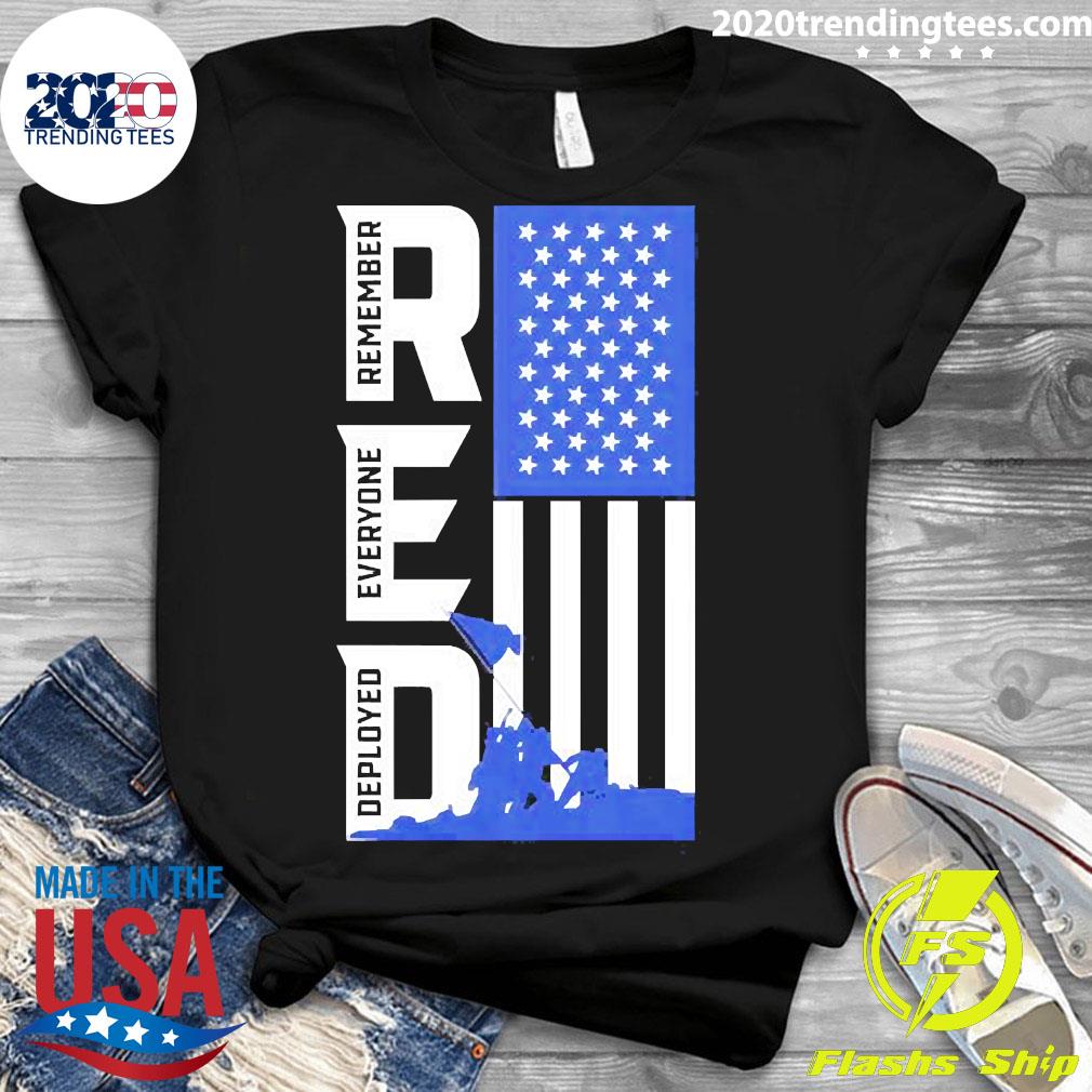 Official remember Everyone Deployed American Flag - Adult & Kids T-Shirts, Sweatshirts & Hoodies apparel design preview 3