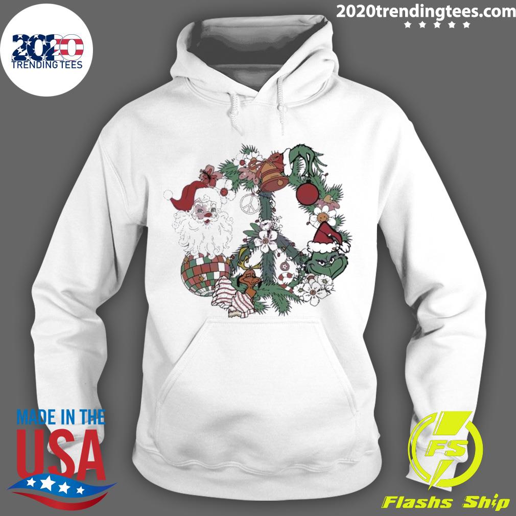 Official retro Christmas Wreath Santa Claus And - Adult & Kids T-Shirts, Sweatshirts & Hoodies apparel design preview 2