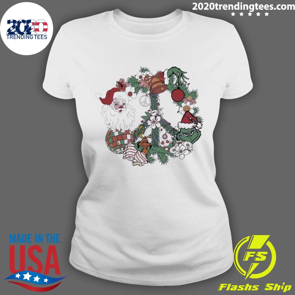Official retro Christmas Wreath Santa Claus And - Adult & Kids T-Shirts, Sweatshirts & Hoodies apparel design preview 3