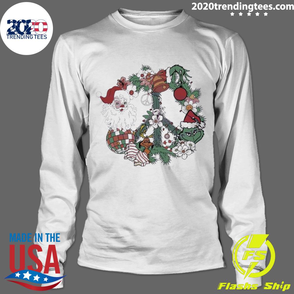 Official retro Christmas Wreath Santa Claus And - Adult & Kids T-Shirts, Sweatshirts & Hoodies apparel design preview 4