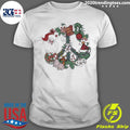 Official retro Christmas Wreath Santa Claus And - Adult & Kids T-Shirts, Sweatshirts & Hoodies apparel design preview 1