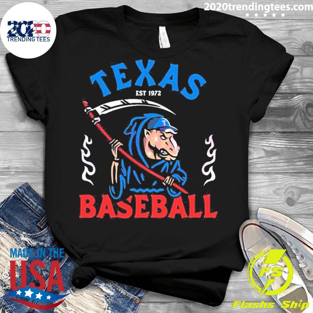 Official retro Texas Ranger Reaper Baseball - Adult & Kids T-Shirts, Sweatshirts & Hoodies apparel design preview 3