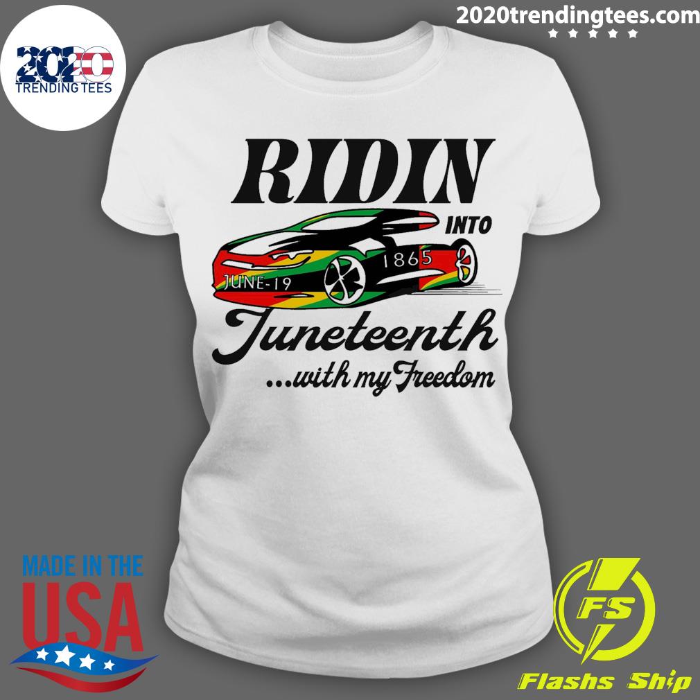 Official ridin Into Juneteenth With My Freedom - Adult & Kids T-Shirts, Sweatshirts & Hoodies apparel design preview 3