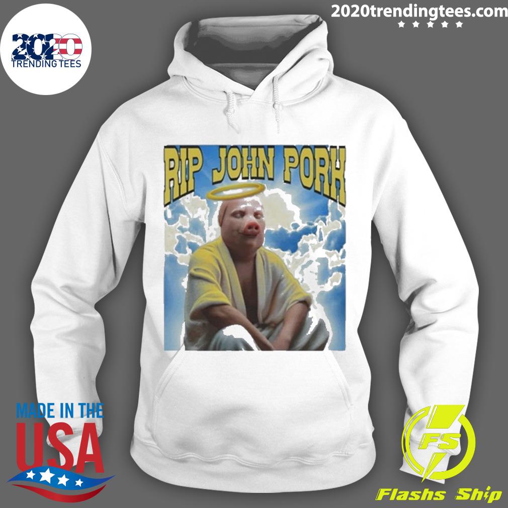 Official rip John Pork - Adult & Kids T-Shirts, Sweatshirts & Hoodies apparel design preview 2