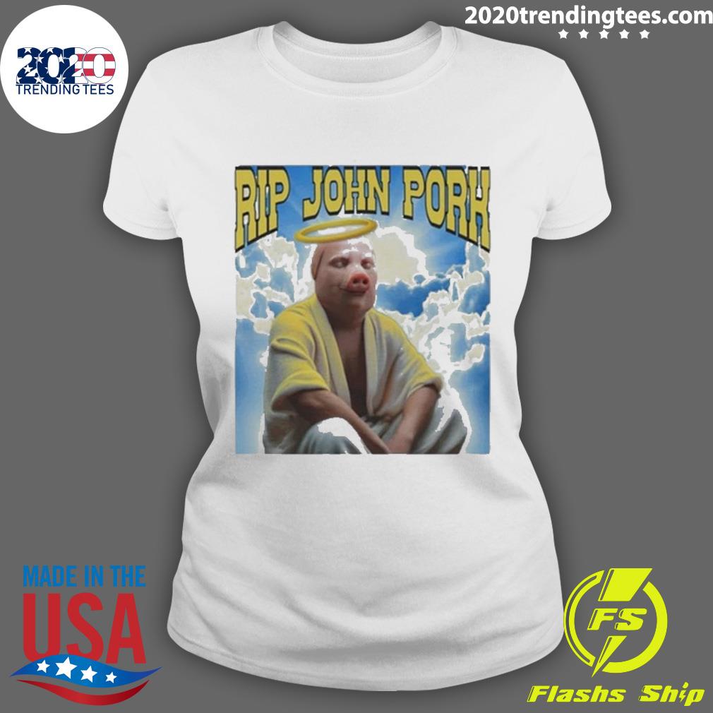 Official rip John Pork - Adult & Kids T-Shirts, Sweatshirts & Hoodies apparel design preview 3