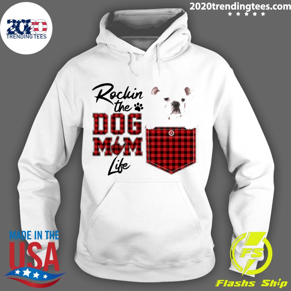 Official rockin' The Dog Mom Life White English - Adult & Kids T-Shirts, Sweatshirts & Hoodies apparel design preview 2
