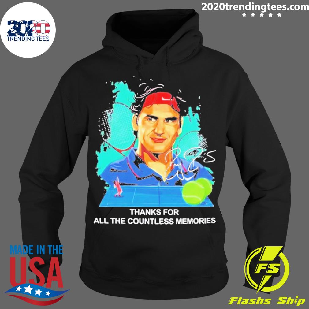 Official Roger Federer Thank You For The Countless - Adult & Kids T-Shirts, Sweatshirts & Hoodies apparel design preview 2