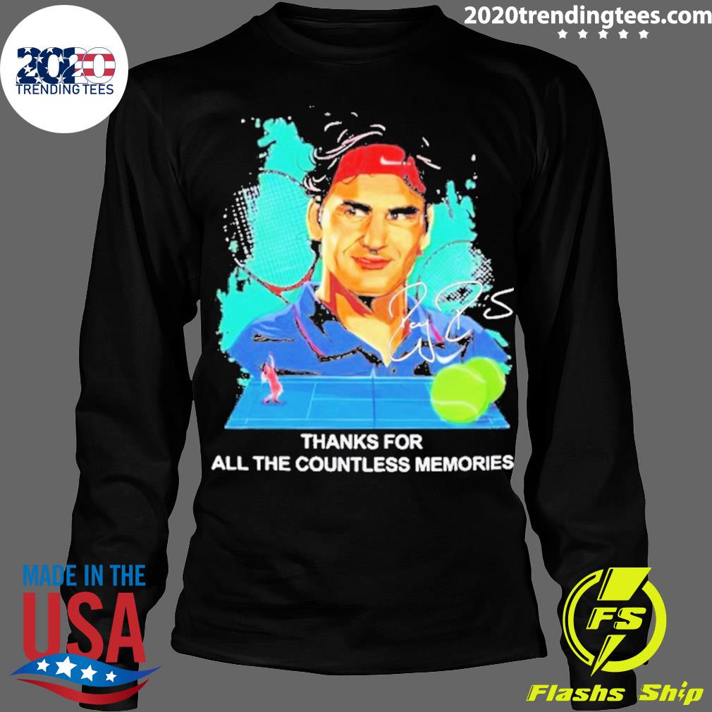 Official Roger Federer Thank You For The Countless - Adult & Kids T-Shirts, Sweatshirts & Hoodies apparel design preview 4