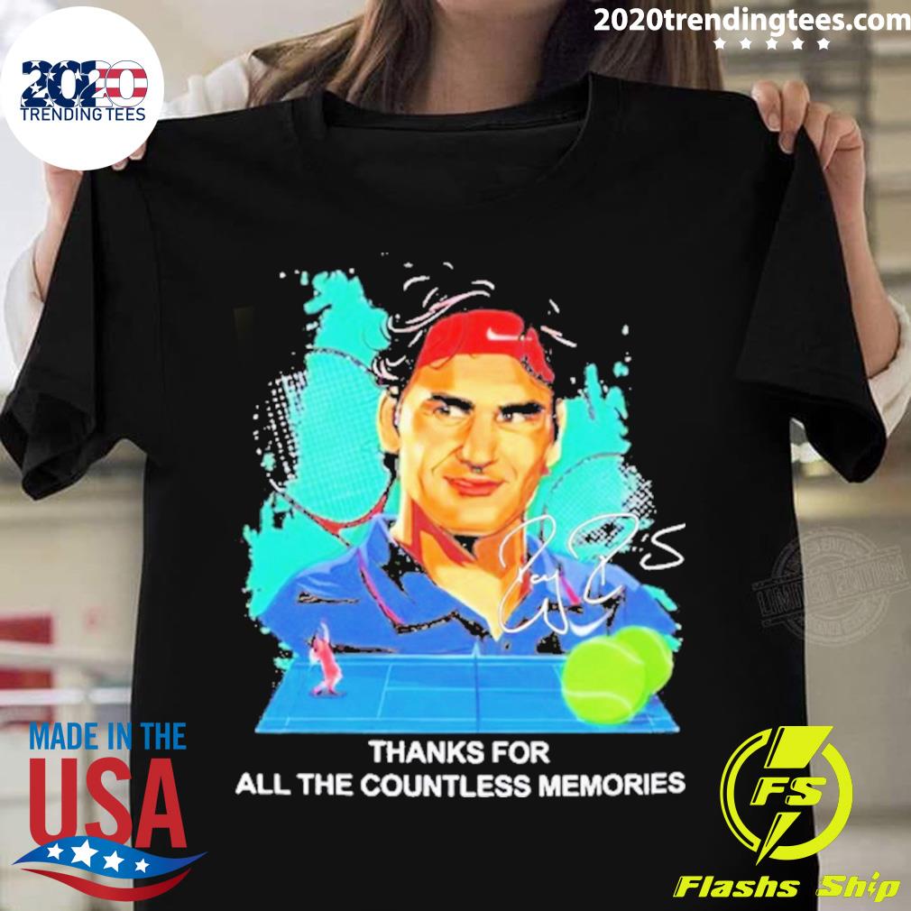 Official Roger Federer Thank You For The Countless - Adult & Kids T-Shirts, Sweatshirts & Hoodies apparel design preview 1