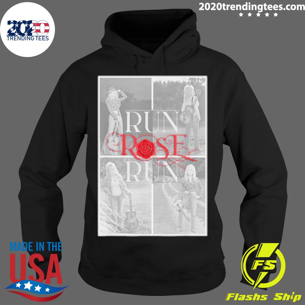 Official run Rose Black and White Dolly Parton - Adult & Kids T-Shirts, Sweatshirts & Hoodies apparel design preview 2