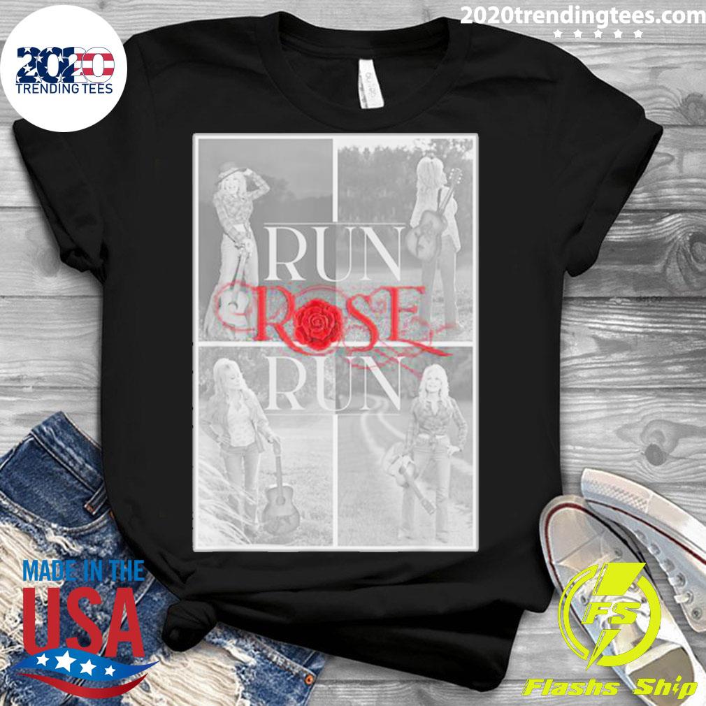 Official run Rose Black and White Dolly Parton - Adult & Kids T-Shirts, Sweatshirts & Hoodies apparel design preview 3