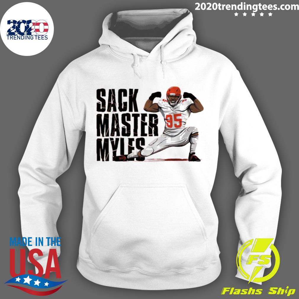 Official sack Master Myles Garrett - Adult & Kids T-Shirts, Sweatshirts & Hoodies apparel design preview 2