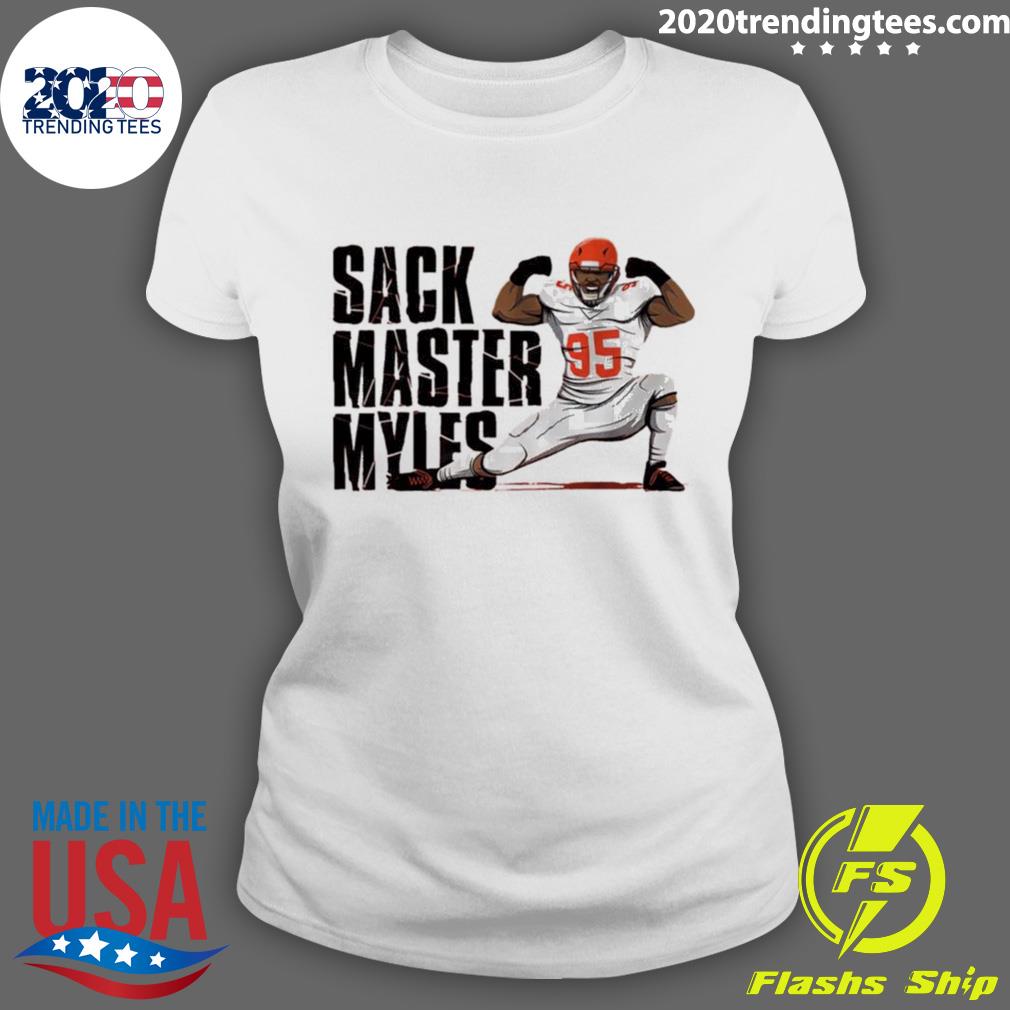 Official sack Master Myles Garrett - Adult & Kids T-Shirts, Sweatshirts & Hoodies apparel design preview 3
