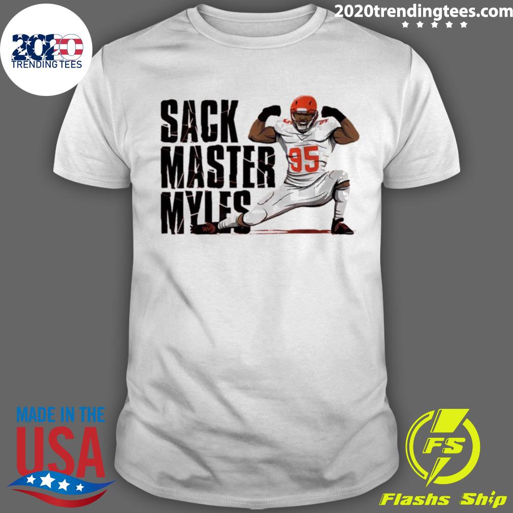 Official sack Master Myles Garrett - Adult & Kids T-Shirts, Sweatshirts & Hoodies apparel design preview 1