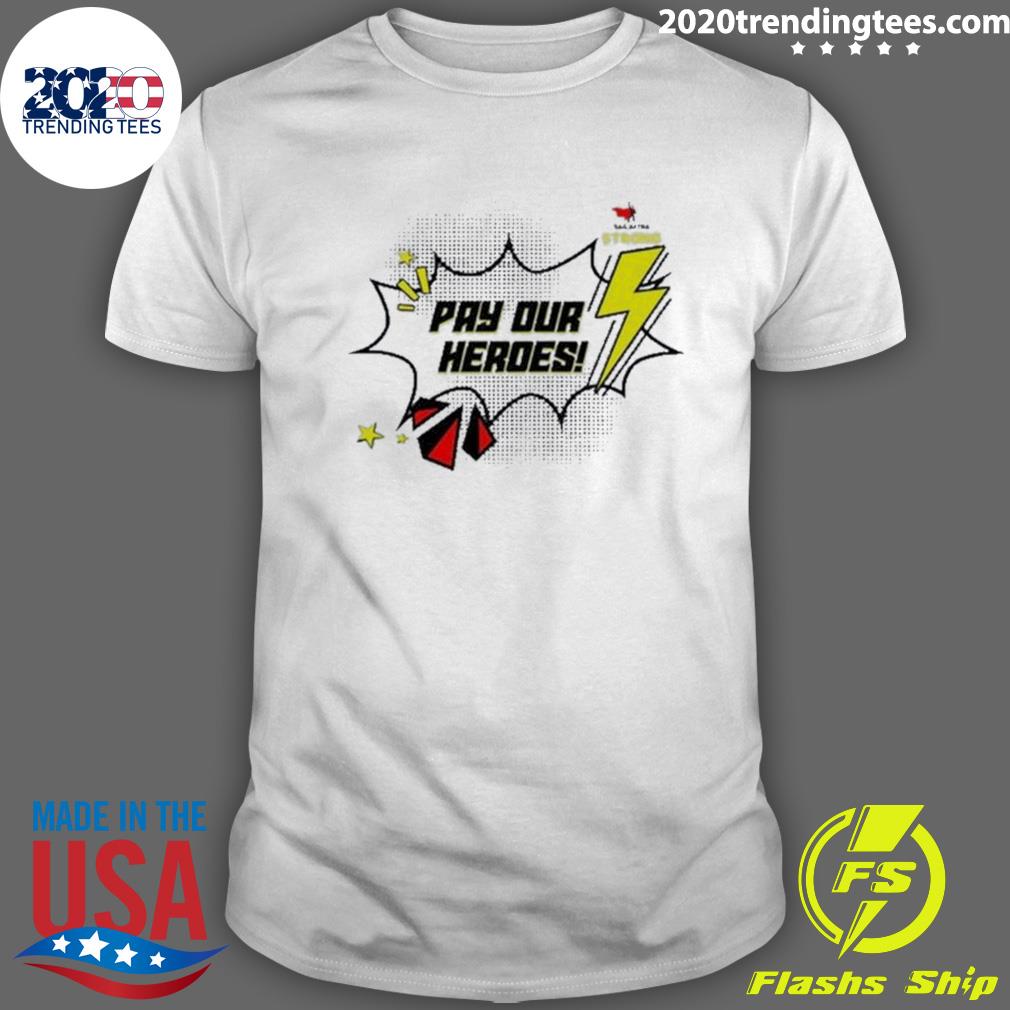 Official sag-Aftra Strong Pay Our Heroes - Adult & Kids T-Shirts, Sweatshirts & Hoodies apparel design preview 1