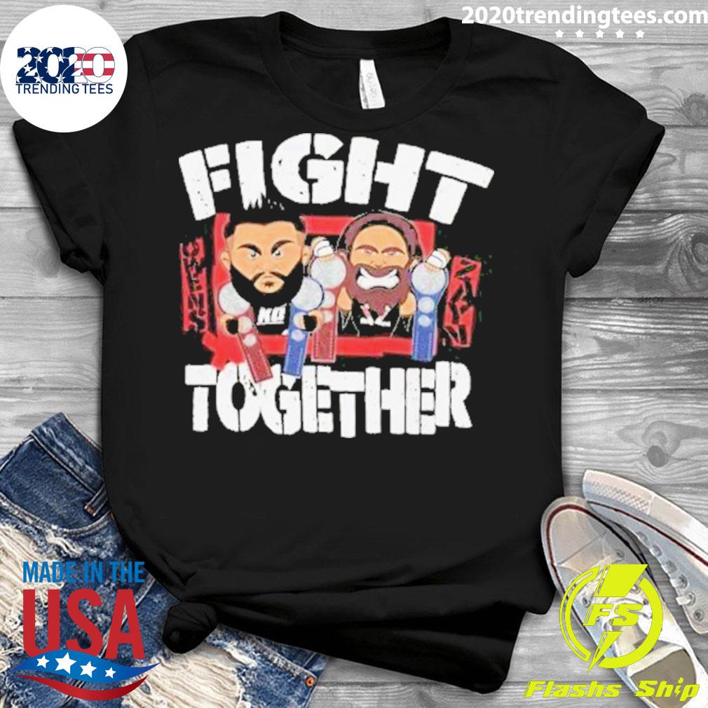 Official sami Zayn Vs Kevin Owens Fight Together 2023 - Adult & Kids T-Shirts, Sweatshirts & Hoodies apparel design preview 3