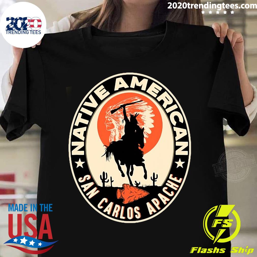 Official San Carlos Apache Strong Native American - Adult & Kids T-Shirts, Sweatshirts & Hoodies apparel design preview 1
