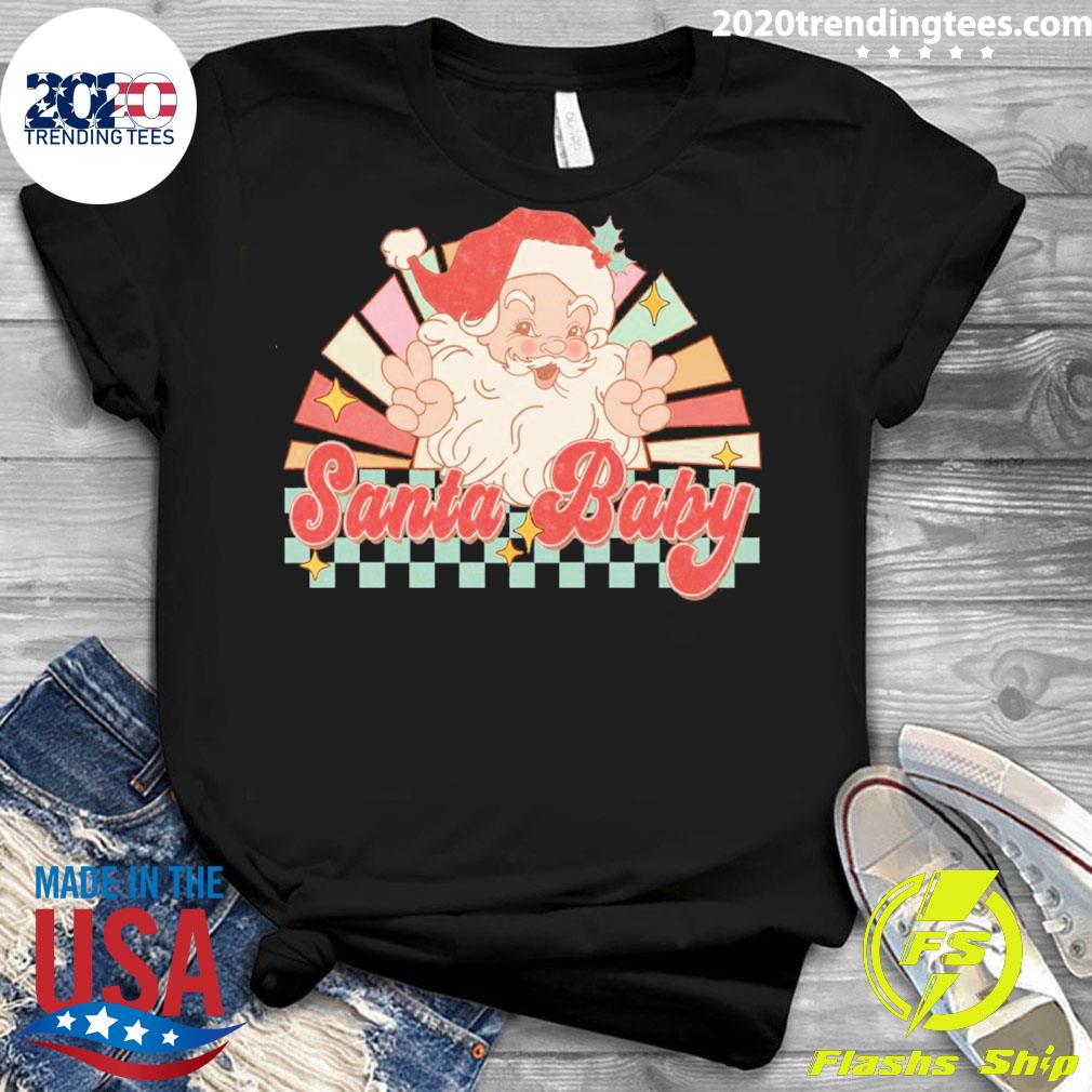 Official santa Baby Merry Christmas Retro - Adult & Kids T-Shirts, Sweatshirts & Hoodies apparel design preview 3