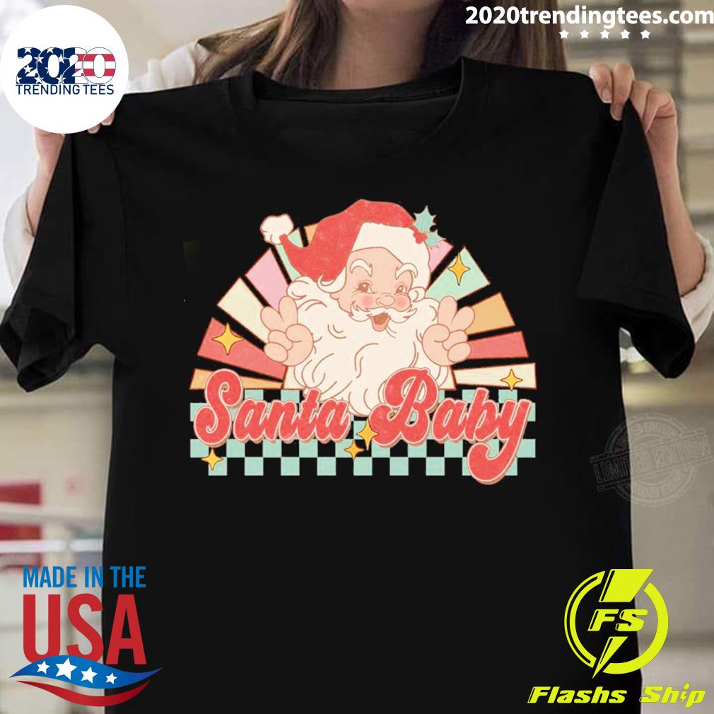 Official santa Baby Merry Christmas Retro - Adult & Kids T-Shirts, Sweatshirts & Hoodies apparel design preview 1