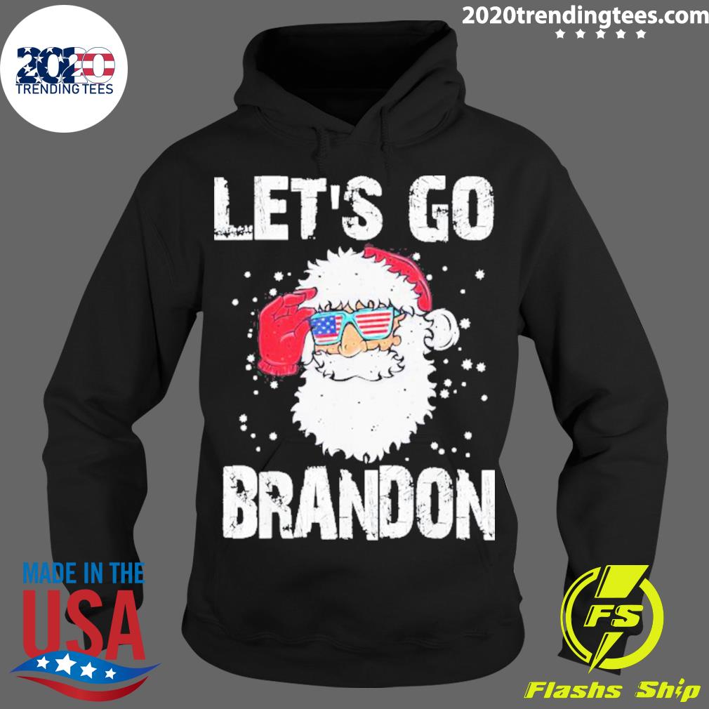 Official santa Sunglass American Flag Lets Go Brandon - Adult & Kids T-Shirts, Sweatshirts & Hoodies apparel design preview 2