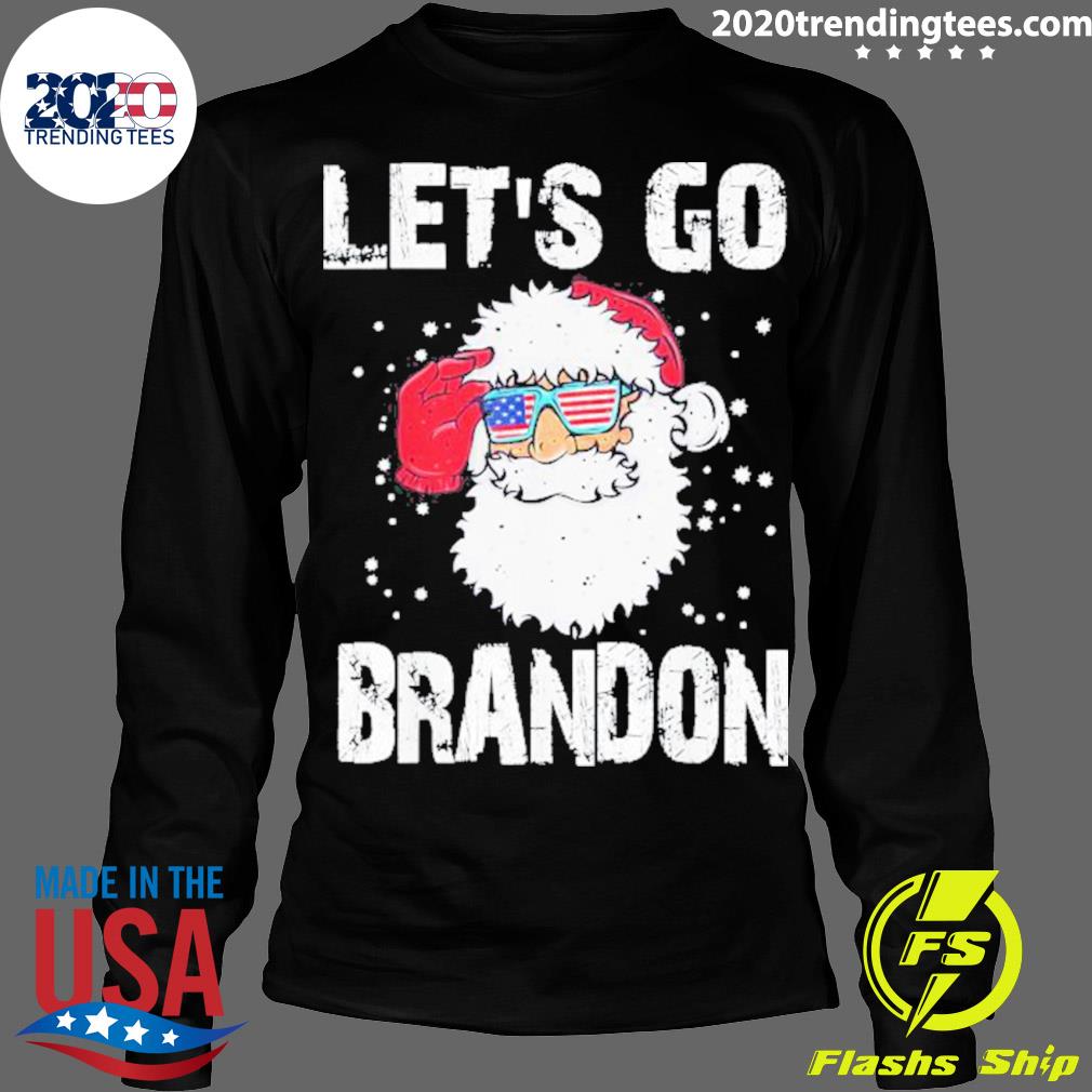 Official santa Sunglass American Flag Lets Go Brandon - Adult & Kids T-Shirts, Sweatshirts & Hoodies apparel design preview 4
