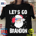 Official santa Sunglass American Flag Lets Go Brandon - Adult & Kids T-Shirts, Sweatshirts & Hoodies apparel design preview 1