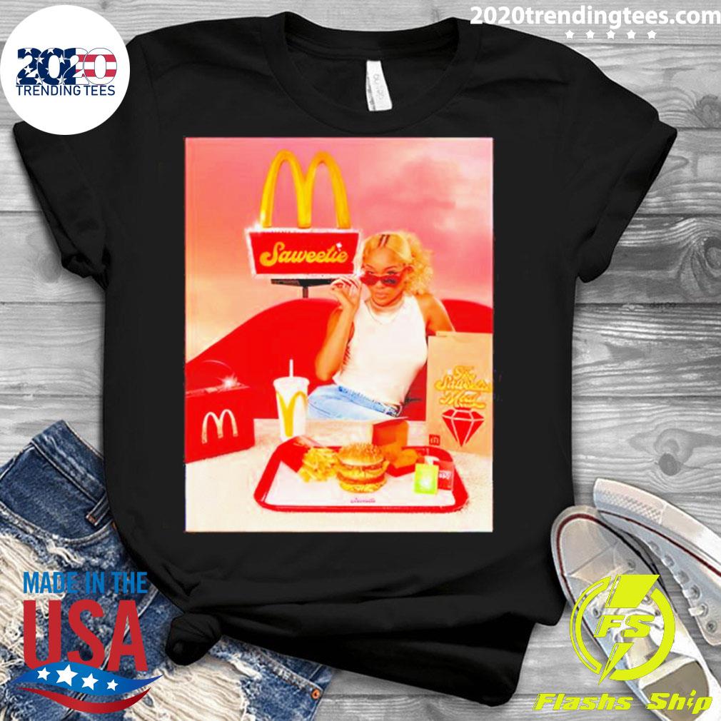 Official saweetie Mcdonalds - Adult & Kids T-Shirts, Sweatshirts & Hoodies apparel design preview 3