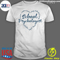 Official school Psychologist Heart - Adult & Kids T-Shirts, Sweatshirts & Hoodies apparel design preview 1