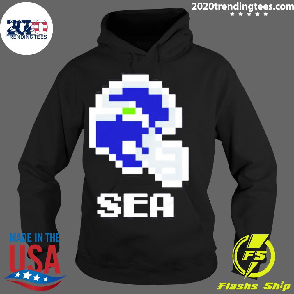 Official seahawks Helmet Pixel - Adult & Kids T-Shirts, Sweatshirts & Hoodies apparel design preview 2