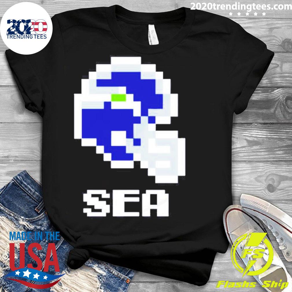 Official seahawks Helmet Pixel - Adult & Kids T-Shirts, Sweatshirts & Hoodies apparel design preview 3
