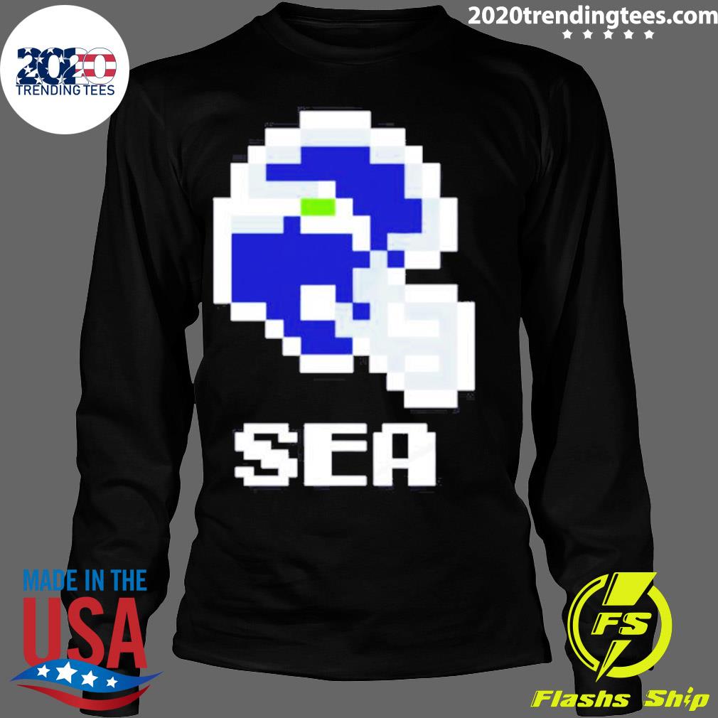Official seahawks Helmet Pixel - Adult & Kids T-Shirts, Sweatshirts & Hoodies apparel design preview 4