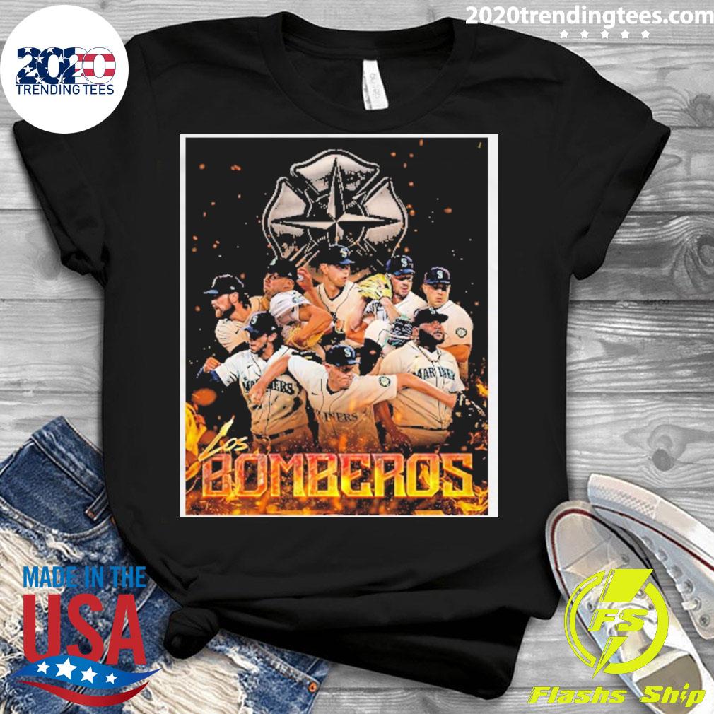Official seattle Mariners Los Bomberos Baseball Team - Adult & Kids T-Shirts, Sweatshirts & Hoodies apparel design preview 3
