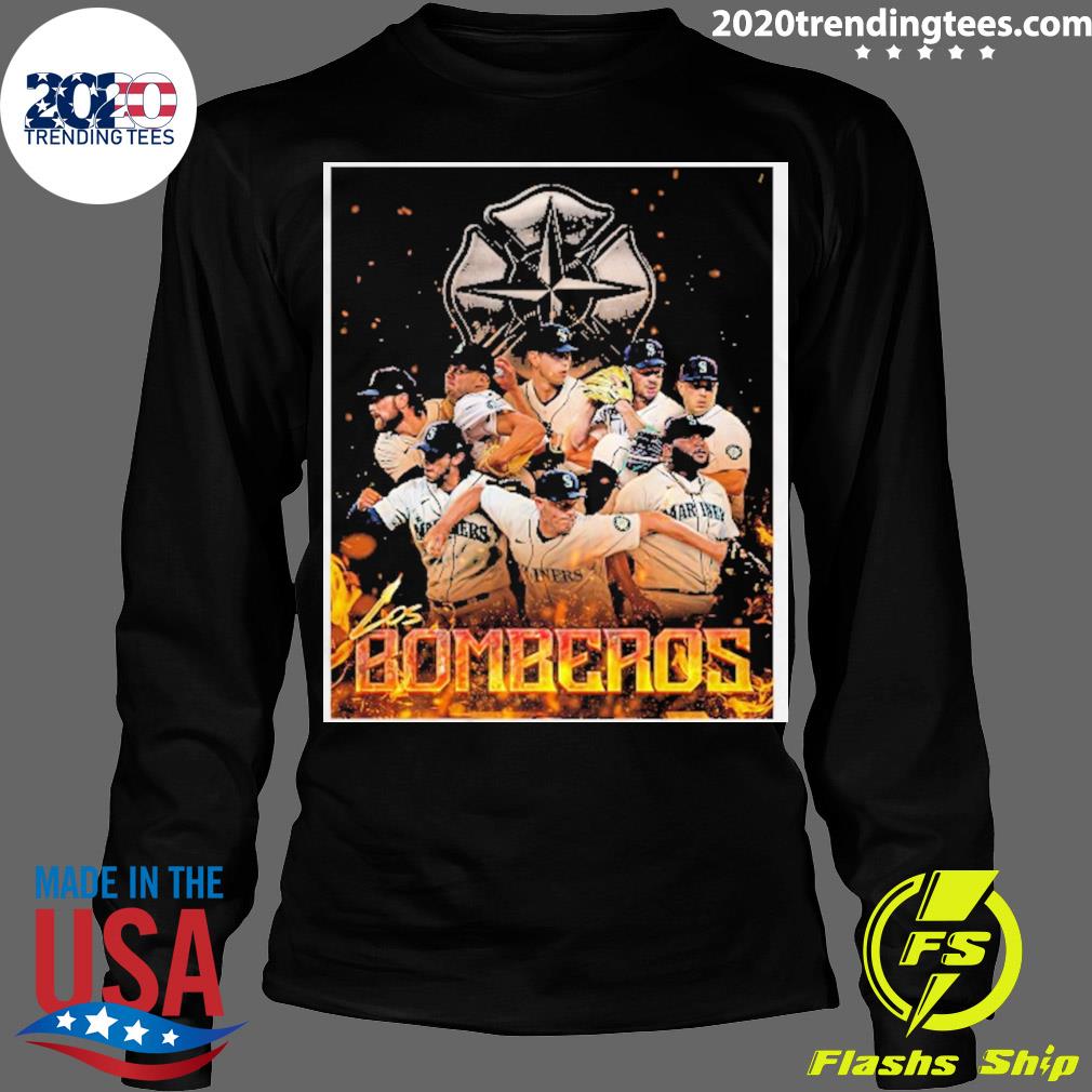 Official seattle Mariners Los Bomberos Baseball Team - Adult & Kids T-Shirts, Sweatshirts & Hoodies apparel design preview 4