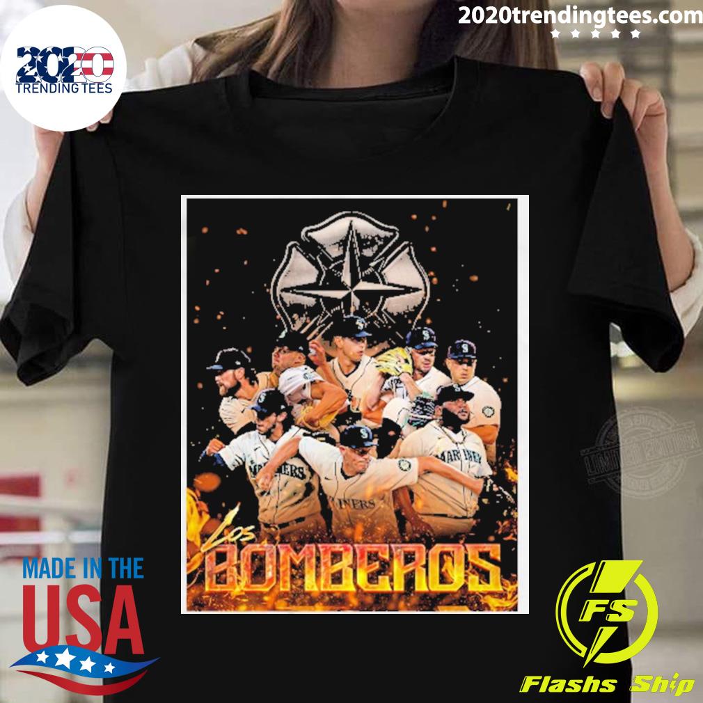 Official seattle Mariners Los Bomberos Baseball Team - Adult & Kids T-Shirts, Sweatshirts & Hoodies apparel design preview 1