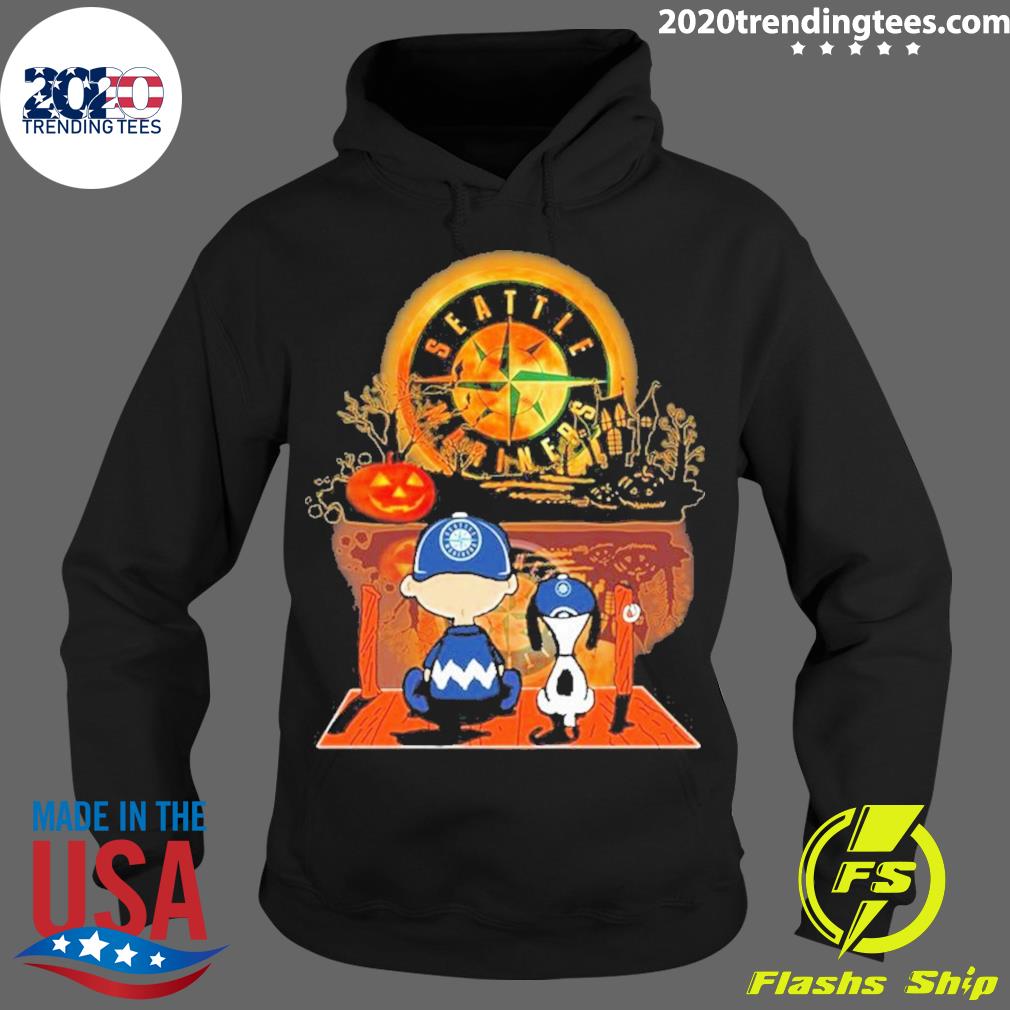 Official seattle Mariners Peanuts Snoopy and Charlie - Adult & Kids T-Shirts, Sweatshirts & Hoodies apparel design preview 2